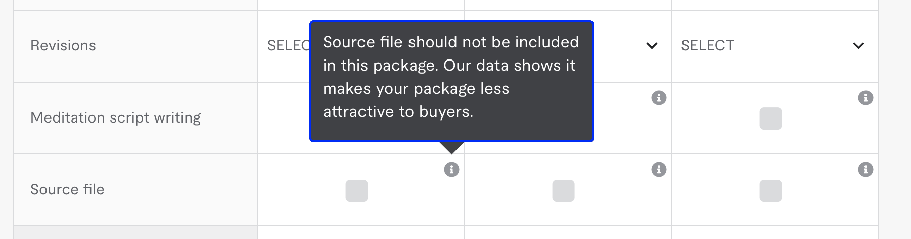 Exclude service